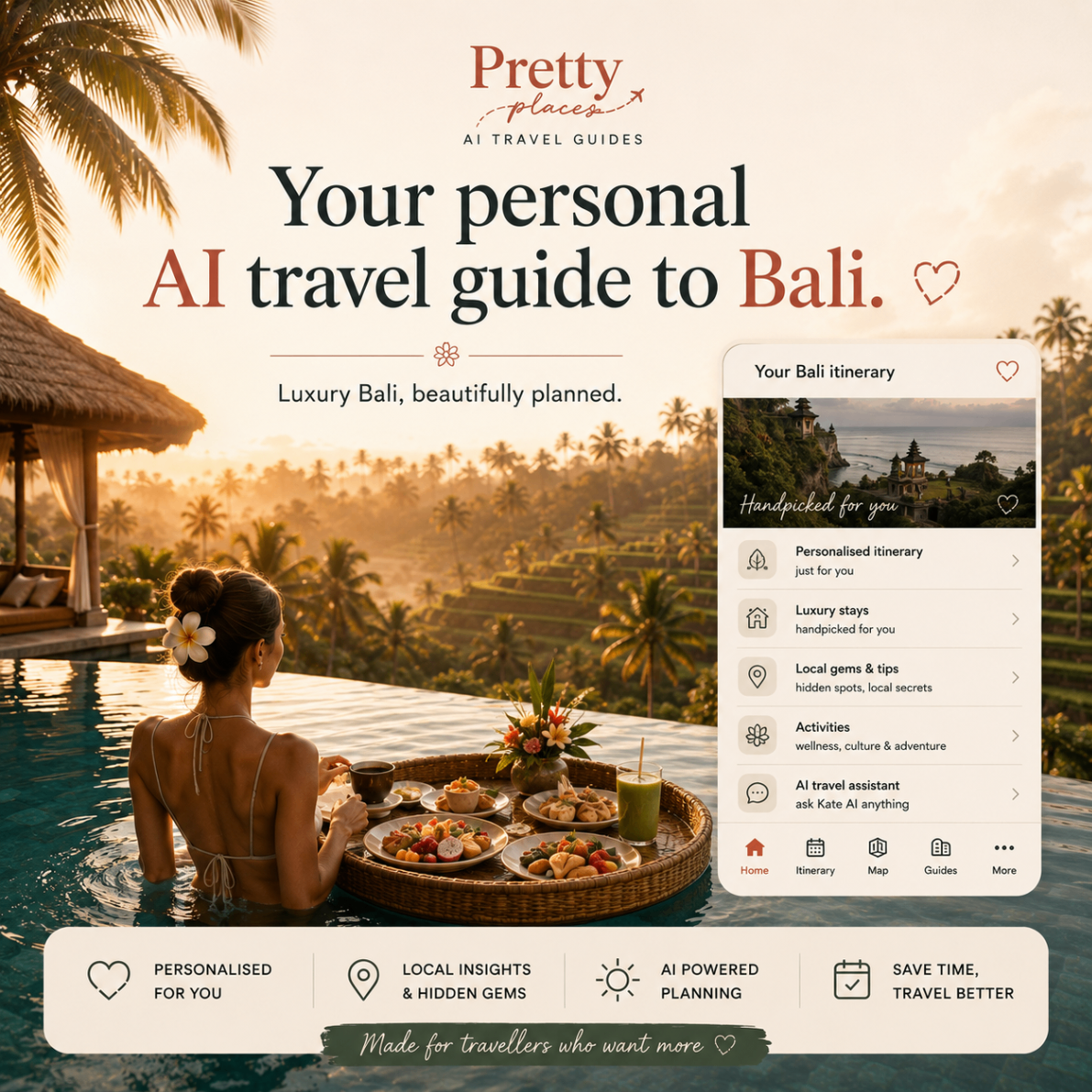 Your personal AI travel guide to Bali — Pretty Places cover