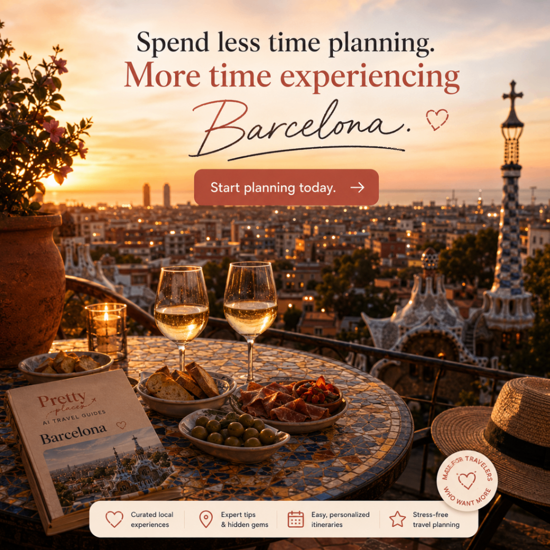 Spend less time planning, more time experiencing Barcelona